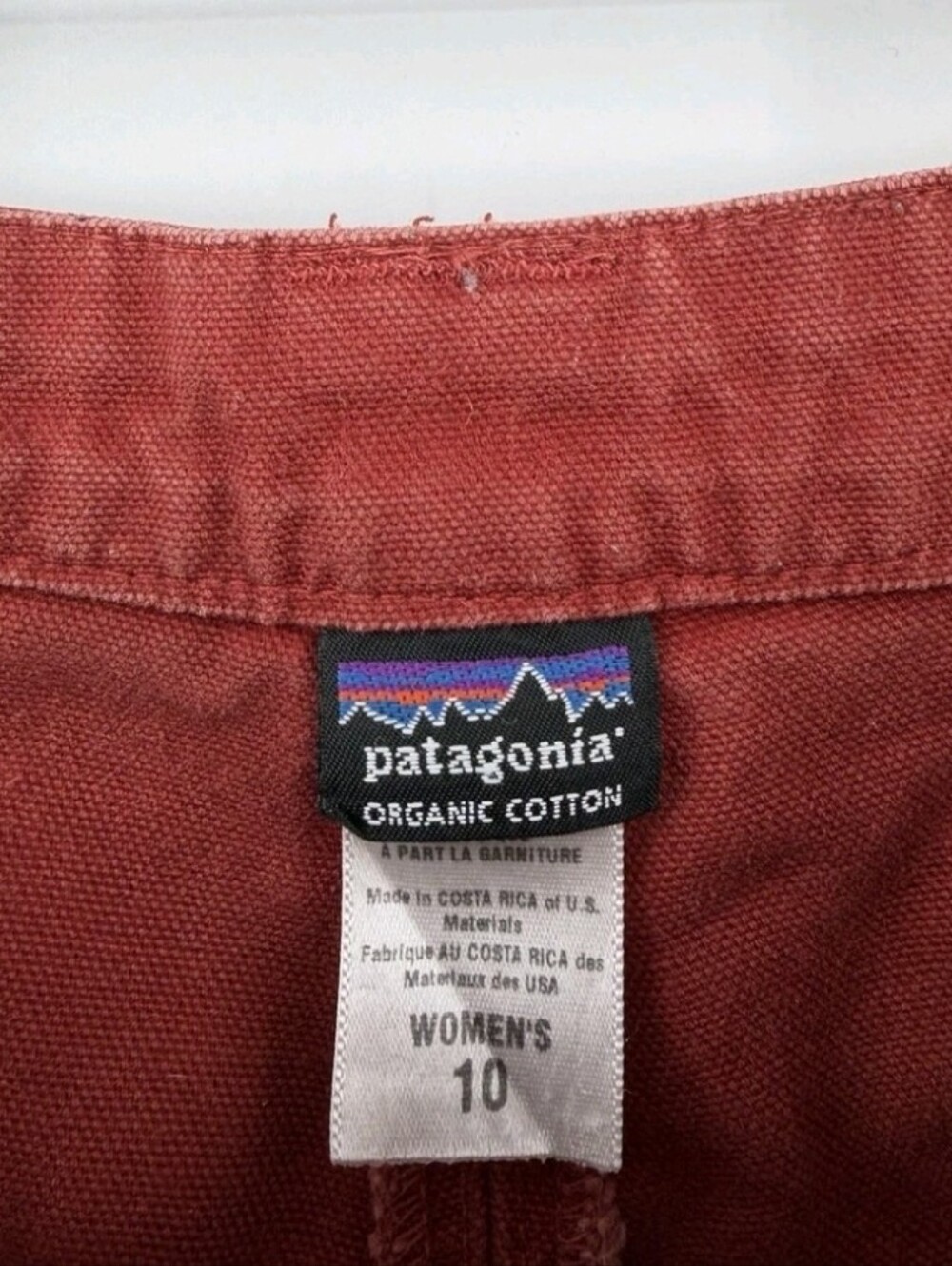 Patagonia Stand Up Shorts Womens 10 Burnt Orange Organic Cotton Canvas - Picture 3 of 3